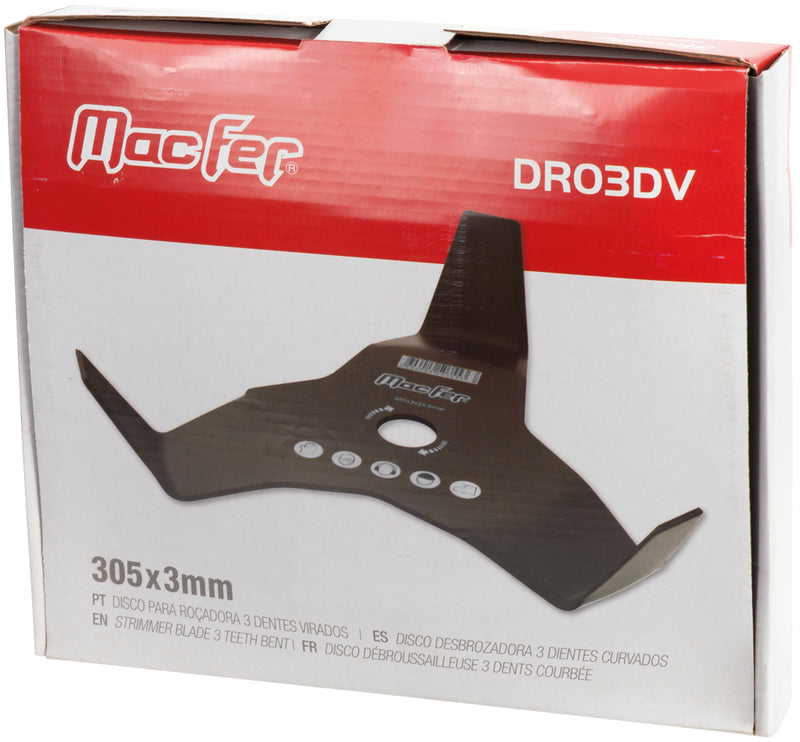 Juego de 3 cuchillas para desbrozadora Macfer (DR03DV)