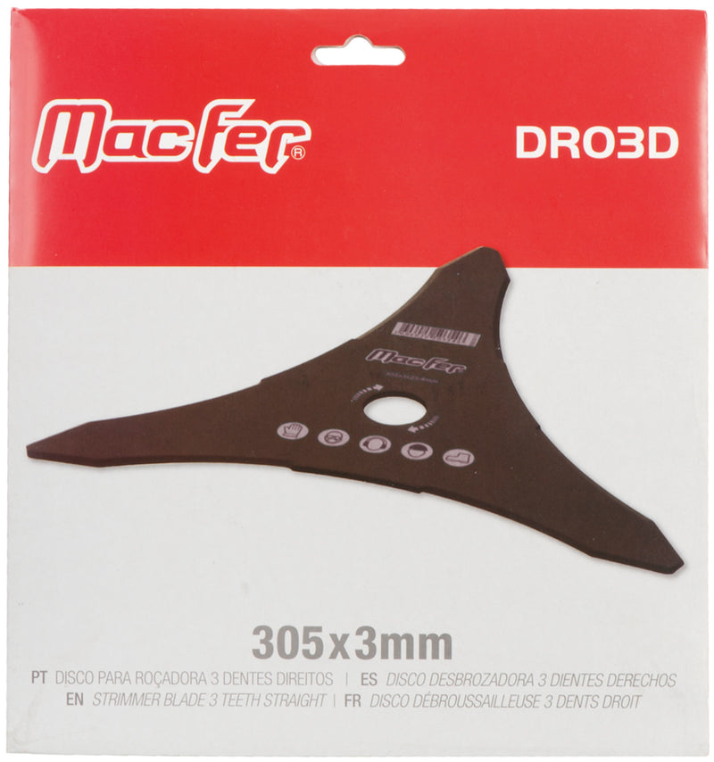 Disco para Roçadora 3 Dentes Direitos Macfer (DR03D)