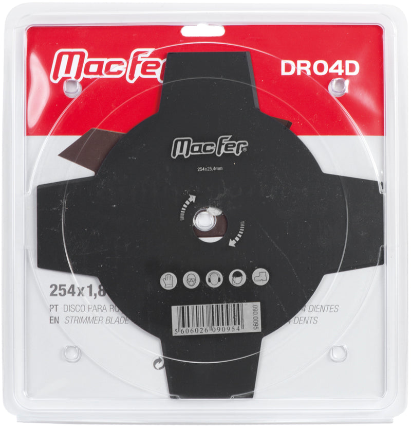 Cuchilla para desbrozadora Macfer (DR04D) de 4 dientes