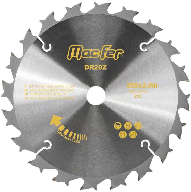 Macfer (DR20Z) Carbide-Tipped Brush Cutter Blade