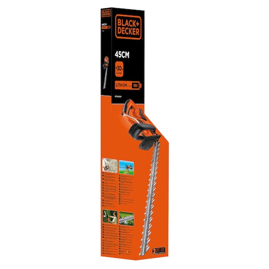 Cortador de sebes sem fio Black&Decker (GTC1845L20-QW) de 45 cm, 18 V, 2,0 Ah