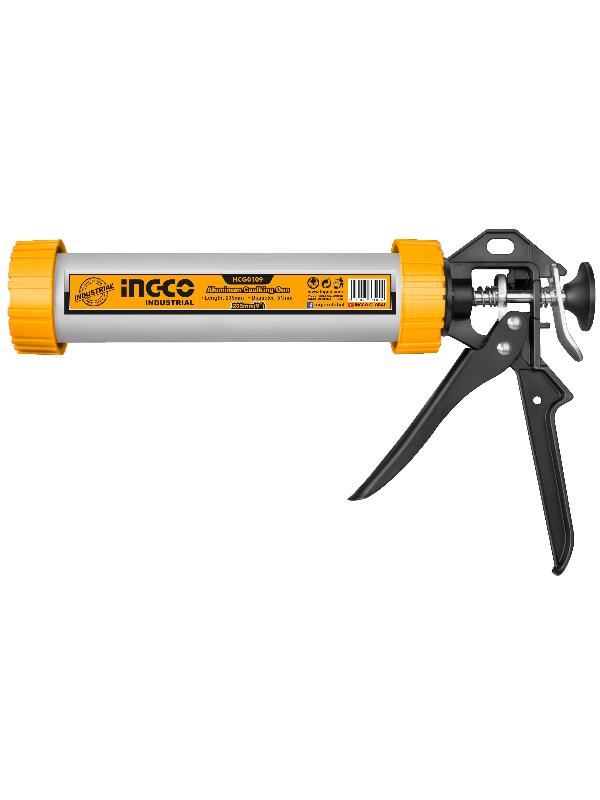 Pistola aplicadora de mástica INGCO (HCG0109), tubo gris, 230 mm