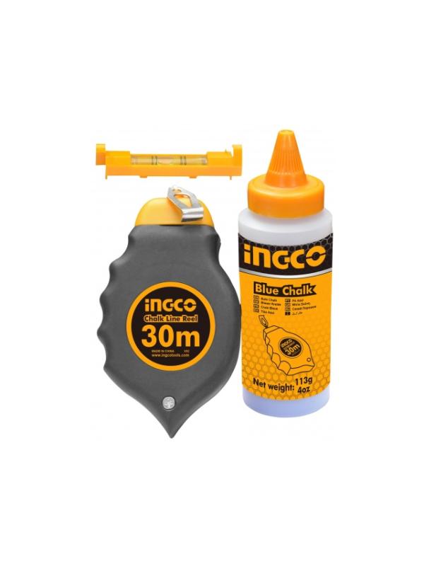 INGCO (HCLR0130) Straight Liner 30m + Bottle Of Blue Powder 113g