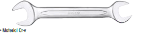 Chave de bocas aberta INGCO (HDSPA08091) 8x9mm (cromo-vanádio)