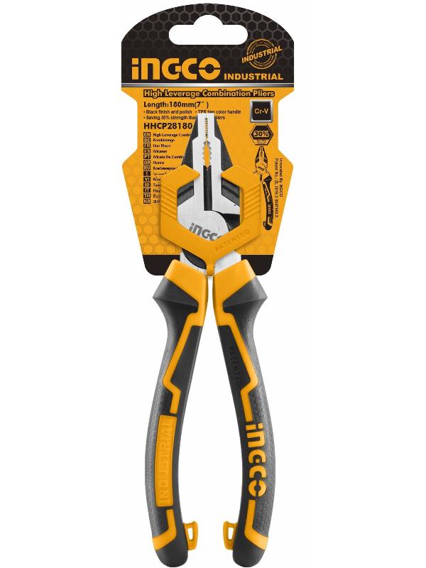 Alicate Universal Profissional INGCO (HHCP28200) de 200 mm com Alta Alavancagem