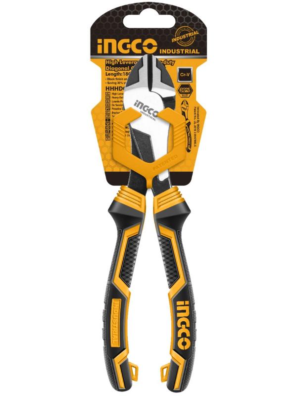 Alicate de corte lateral profissional INGCO (HHHDCP28180) de 180 mm com alta alavancagem