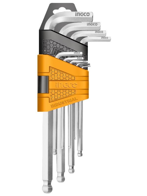 INGCO (HHK12091) Set Of 9 Long Ball-Type Hexagonal Keys