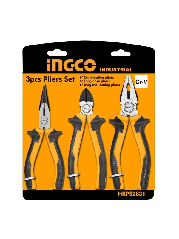 INGCO (HKPS28318) Set Of 3 Pro Pliers In Blister Pack