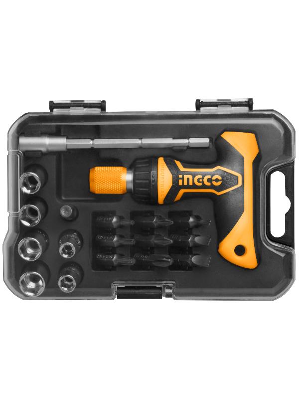 INGCO (HKSDB0188) 24-Piece Multi-Purpose Ratchet Wrench Set In A Box