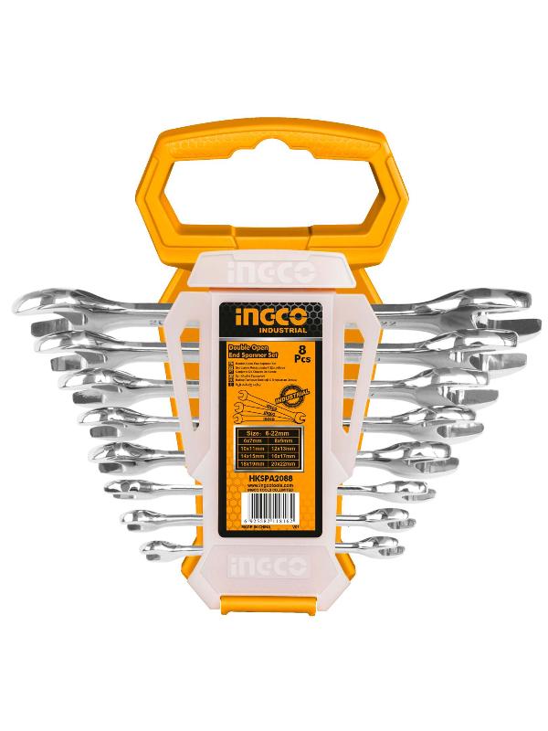 INGCO (HKSPA2088) Set Of 8 Open-End Wrenches 6-22mm