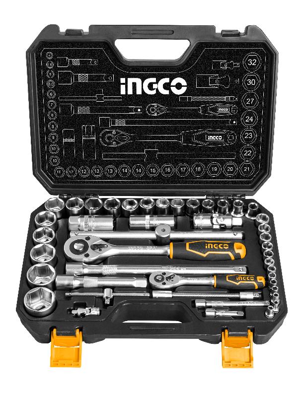 INGCO (HKTS42441) Ratchet Set 1/4" And 1/2" 44 Pieces