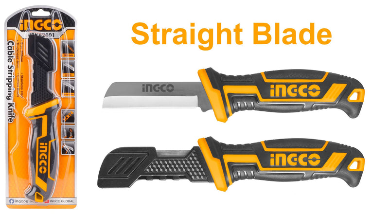 INGCO (HPK82101) 200mm Pro Handle Stripping Knife With Straight Blade