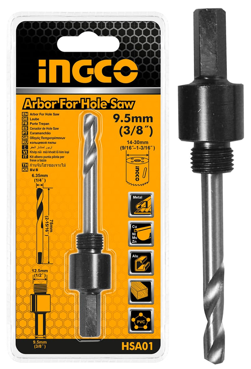 INGCO (HSA01) 1/2" Hole Saw Chuck - 14-30mm