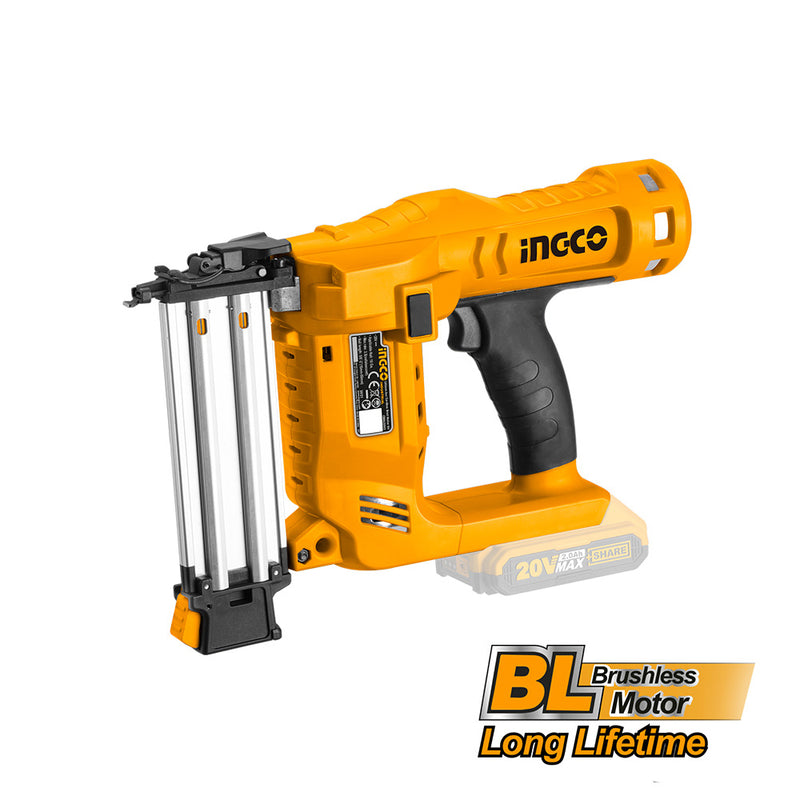 Pistola clavadora INGCO (CBNLI2002) 20V + 2 baterías 2A + cargador + maletín