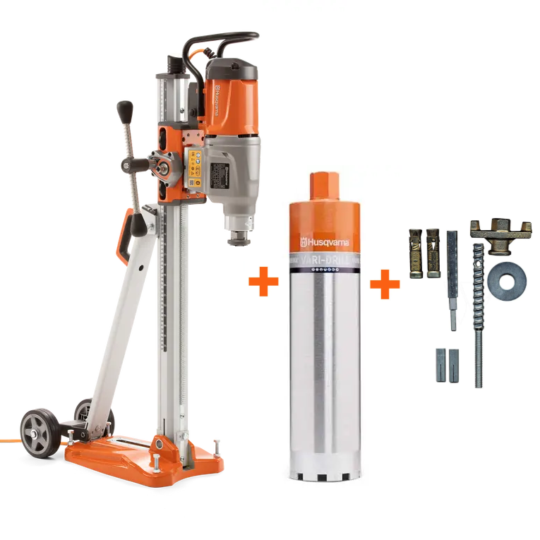 Taladradora de hormigón Husqvarna (DM 370) + soporte DS 250