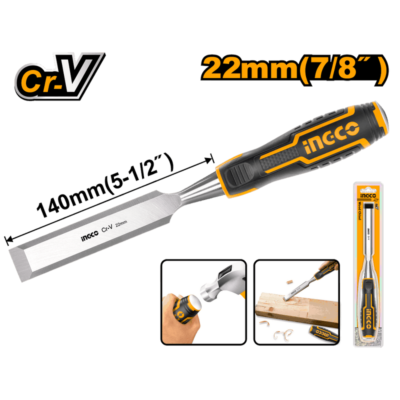 Cinzel com cabo bimaterial INGCO (HWC0822) de 22 mm (P)