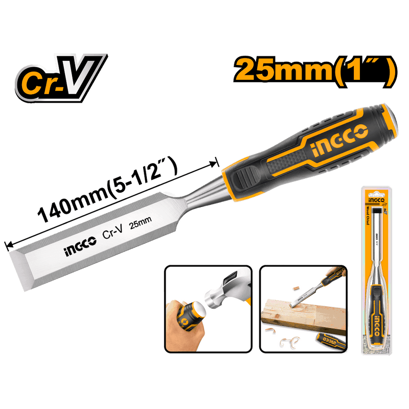 Cinzel com cabo bimaterial INGCO (HWC0825) de 25 mm (P)