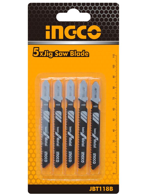 INGCO (JBT118B) 5 Hojas de sierra metálicas Tic-Tic de 67 mm (2,5-6 mm)