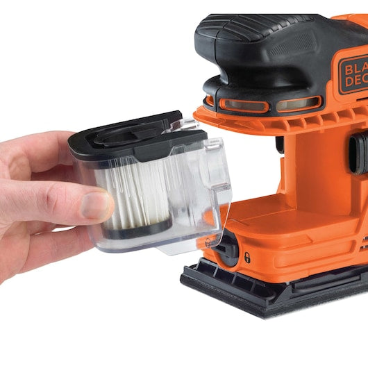 Lijadora de hoja 1/3 Black&Decker (KA330E-QS) DUOSAND™ de 270 W con accesorios