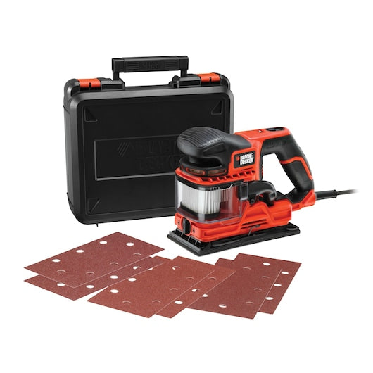 Lijadora de hoja 1/3 Black&Decker (KA330E-QS) DUOSAND™ de 270 W con accesorios