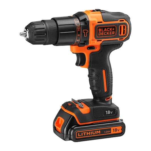 Berbequim de impacto Black&Decker (KFBCD701D1K-GB) 18V com 2 velocidades, bateria de 2,0Ah e carregador de 1A.