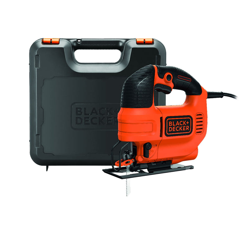 Black&Decker (KS701PEK-QS) 520W pendulum jigsaw, variable speed, 45°/45° bevel, 19mm stroke. With 1 blade and case.