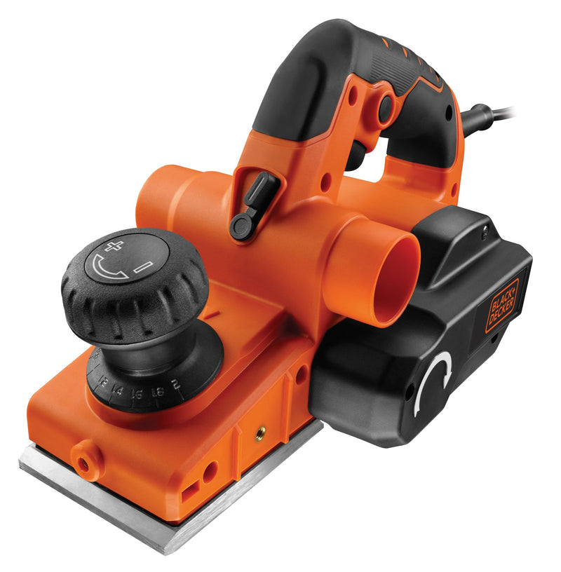 Black&Decker (KW750K-QS) 750W Electric Planer, cutting depth 2mm, cutting width 82mm, 12mm recess, parallel guide and case
