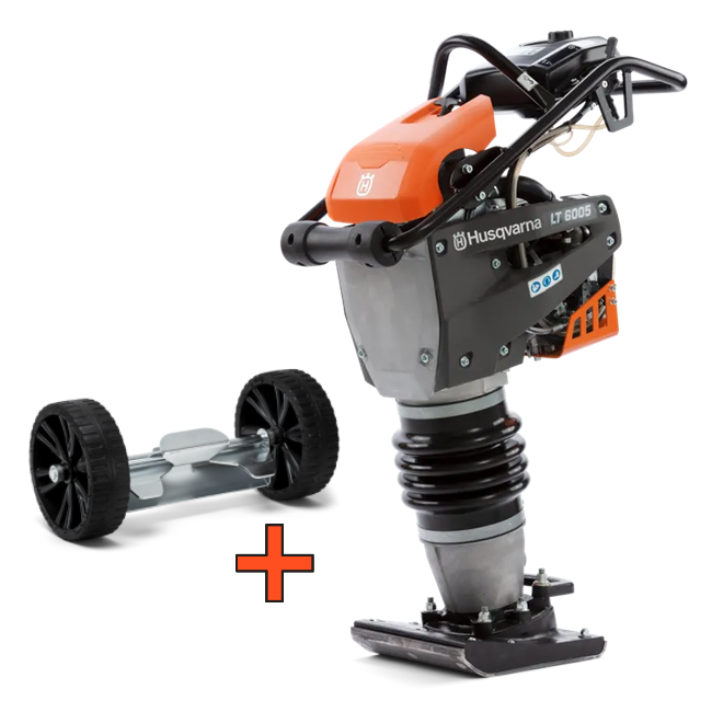 Saltitão Compactador a Gasolina Husqvarna (LT 6005) + Kit de Rodas