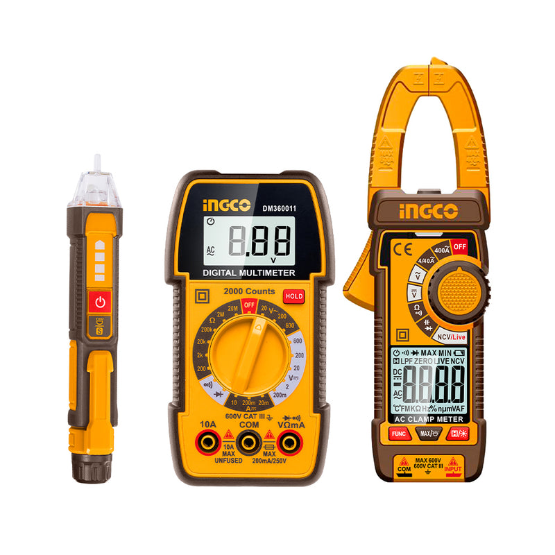 INGCO (DM3068) 3-In-1 Electrical Test Kit