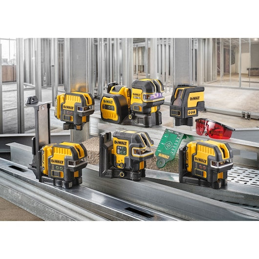 Kit de base a laser USB verde de 5 pontos e linhas cruzadas Dewalt (DCLE14251GB-XJ)