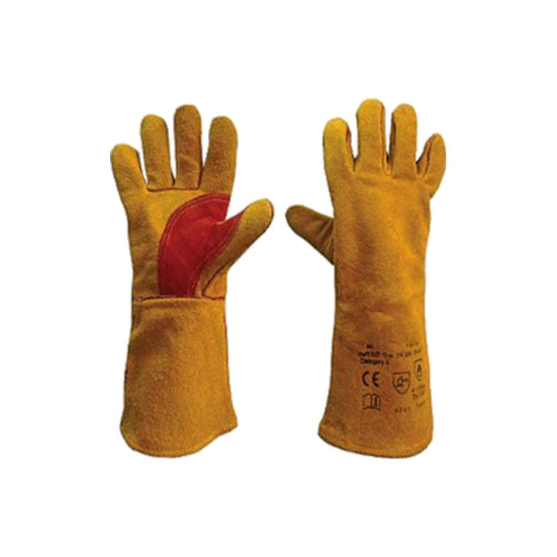 Premium Leather MIG Welding Gloves – Long Cuff, Reinforced Palm