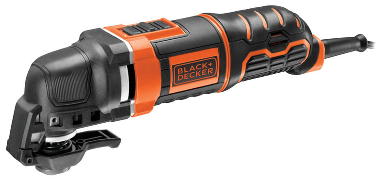 Ferramenta multifuncional oscilante elétrica Black&amp;Decker (MT300KA-QS) de 300 W com 12 acessórios em estojo.
