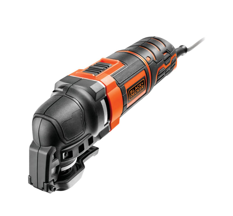 Ferramenta multifuncional oscilante elétrica Black&amp;Decker (MT300KA-QS) de 300 W com 12 acessórios em estojo.