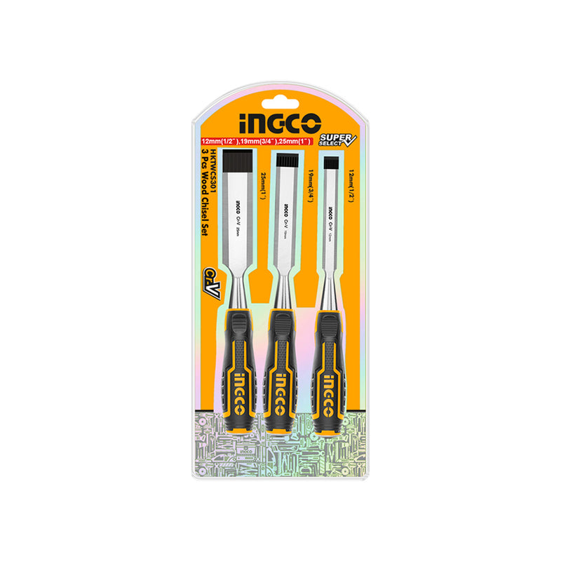 Conjunto de 3 formões para madeira INGCO (HKTWCS301)