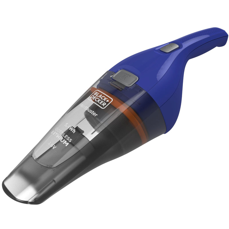Black&Decker (NVC115WA-QW) Handheld vacuum cleaner with accessories. 3.6V power and 1.5Ah lithium battery.