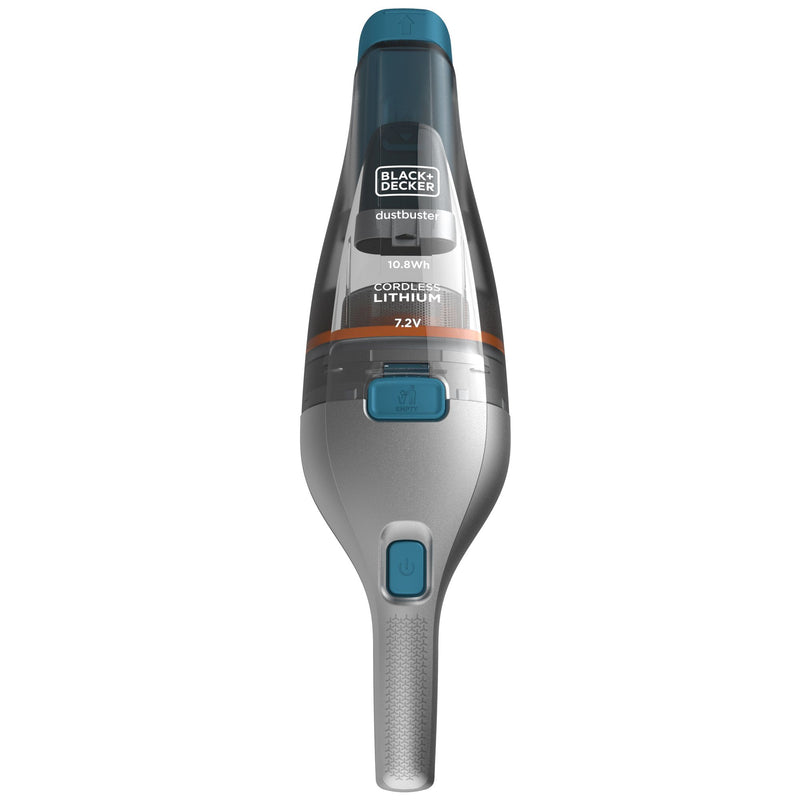 Black&Decker (NVC215WA-QW) Handheld vacuum cleaner with accessories. 7.2V power and 1.5Ah lithium battery.