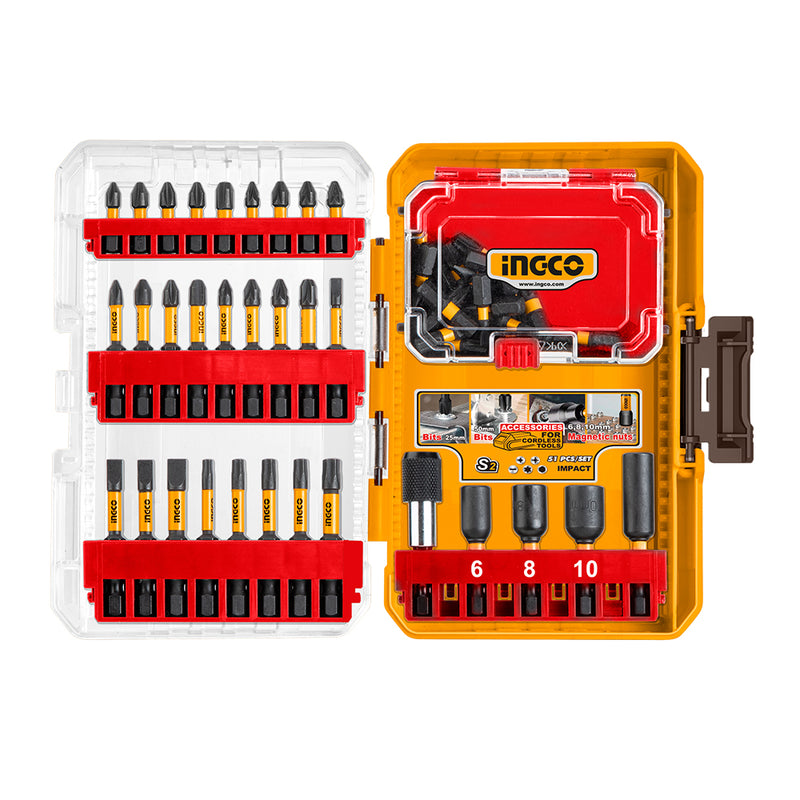 INGCO (AKDL25106) Set Of 51 Impact Bits In A Box