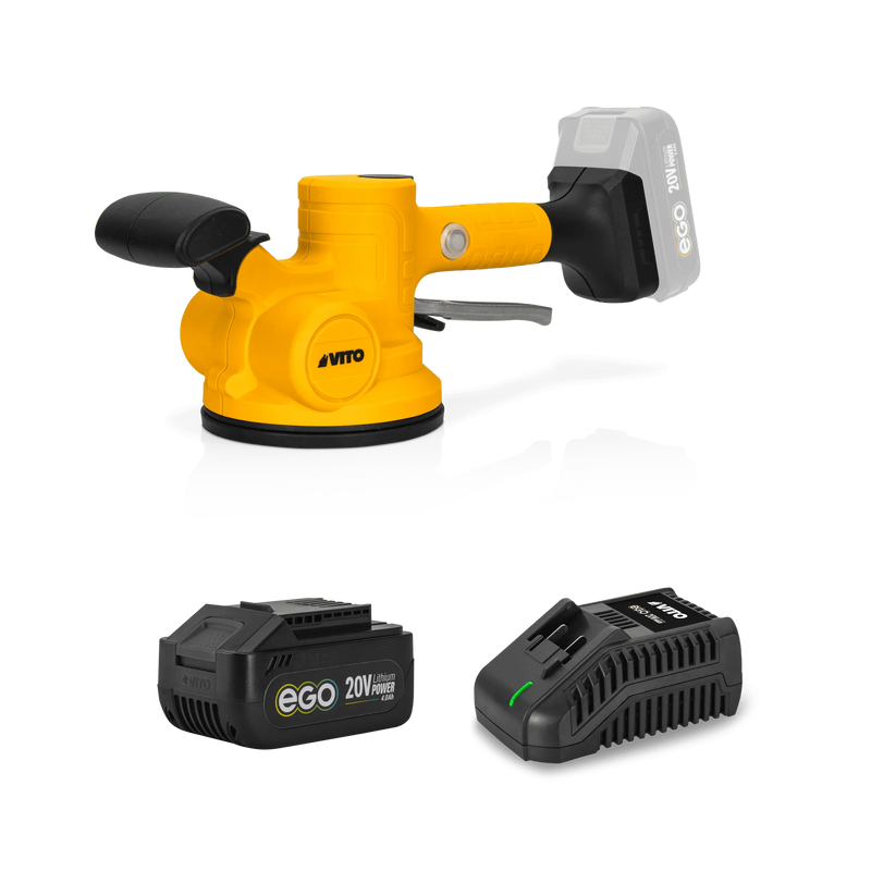Ventosa vibratória para azulejos Vito (PACK10EGO) 130mm Ego 20V, com bateria e carregador.