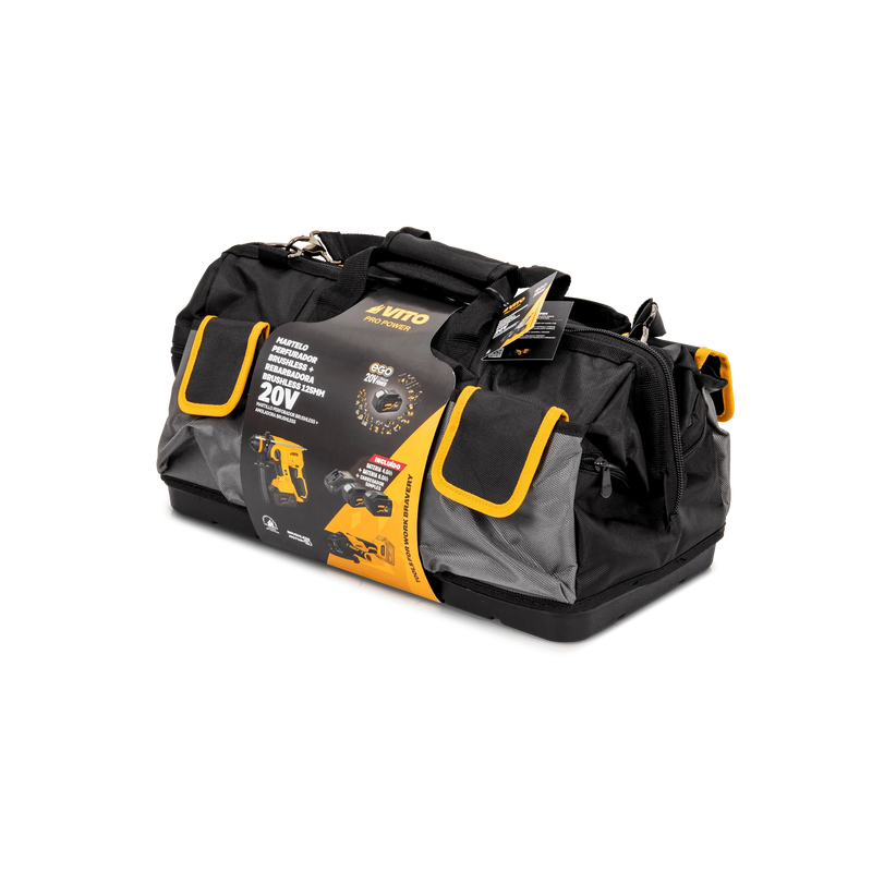 Vito (PACK3EGOPRO) Ego Pack Pro: Martillo rotativo, amoladora angular, cargador, 2 baterías y bolsa.