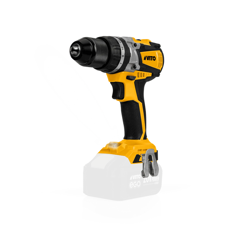 Vito (PACK4EGO) Berbequim Combinado sem Escovas Ego 20V, Bateria, Carregador e Mala BMC