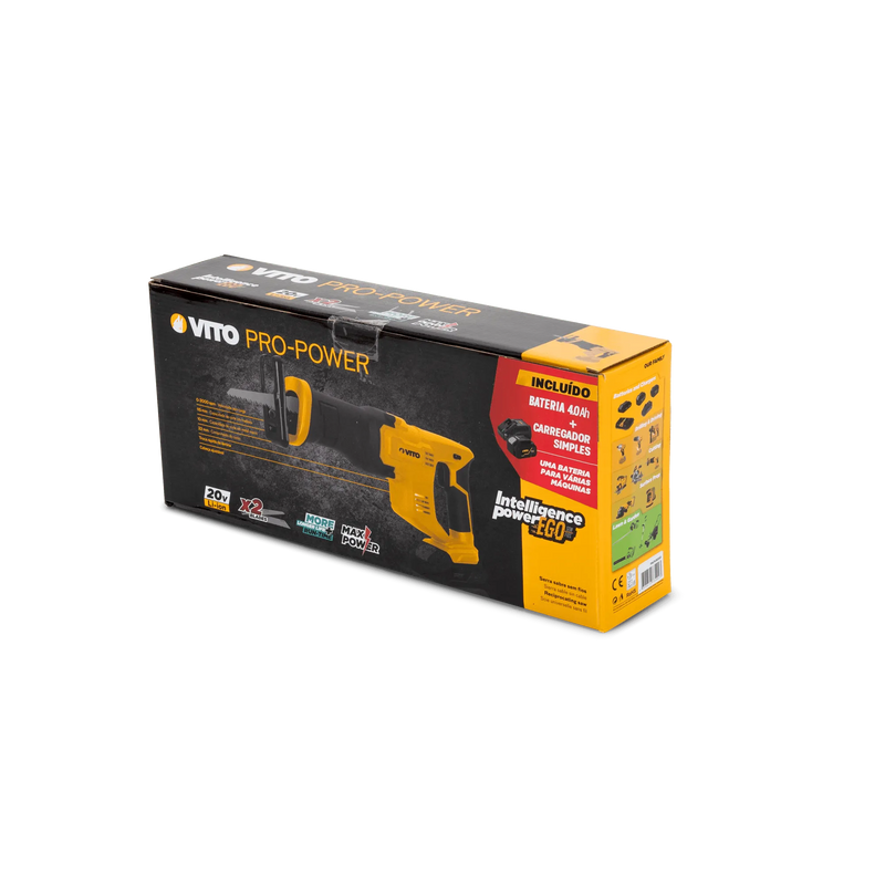 Serra sabre Vito (PACK5EGO) Ego 20V com bateria e carregador