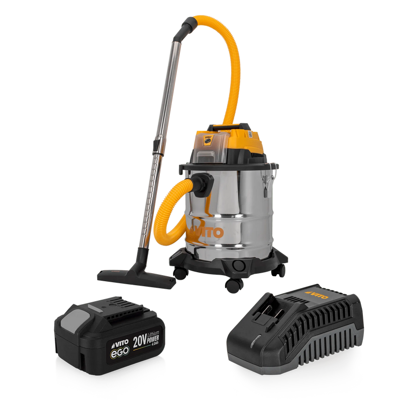 Aspirador Vito (PACK6EGO) Ego 20V 20L com bateria e carregador incluídos.