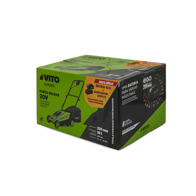 Corta-relva sem escovas Vito (PACK8EGOGARDEN) 400mm Ego 40V, 2 baterias e carregador