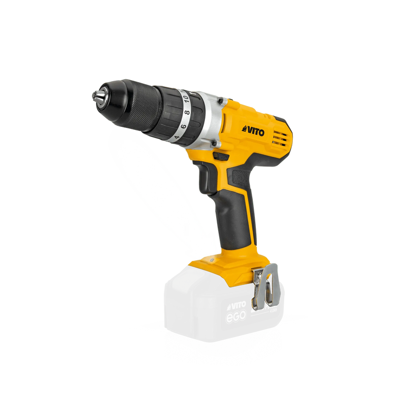 Berbequim/Aparafusador Combinado sem Fio Vito (PACK8EGO) Ego 20V Li, com Bateria de 2.0 Ah, Carregador e Mala BMC