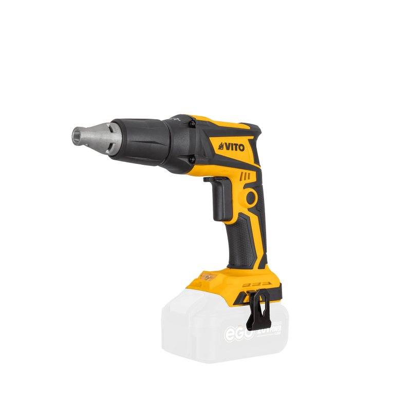 Paquete Vito (PACK9EGO) Ego: Atornillador para paneles de yeso sin escobillas, accesorio de atornillador con avance automático, batería de 3 Ah y cargador.