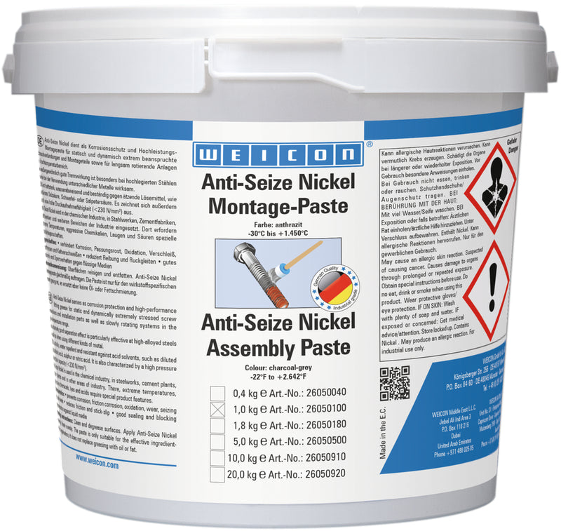 Weicon (10000187) Anti-Seize Nickel Assembly Pastes