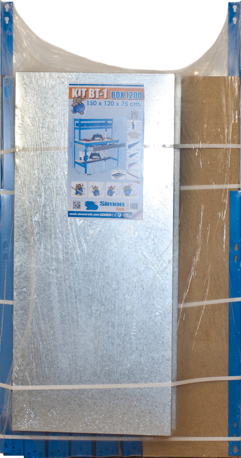 Workbench Simonwork BT1 Box 1200 Blue/Wood - (1445x1210x610)