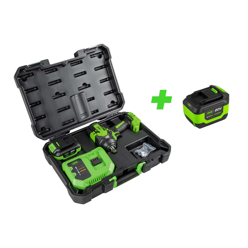 JBM (PROMO-60051C) 60051c 1/2" 1000nm Brushless Impact Wrench With Storage Case + 60015