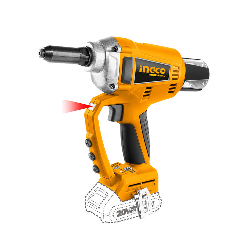 Remachadora sin escobillas INGCO (CRTLI2005) de 20 V y 20 kN