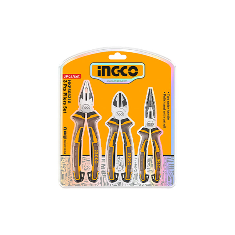INGCO (HKPS28318) Set Of 3 Pro Pliers In Blister Pack
